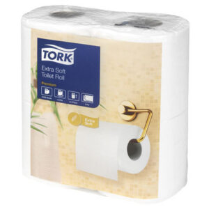 Tork 100120 Extra Soft White 2-Ply Toilet Rolls 320 Sheet - Case of 40