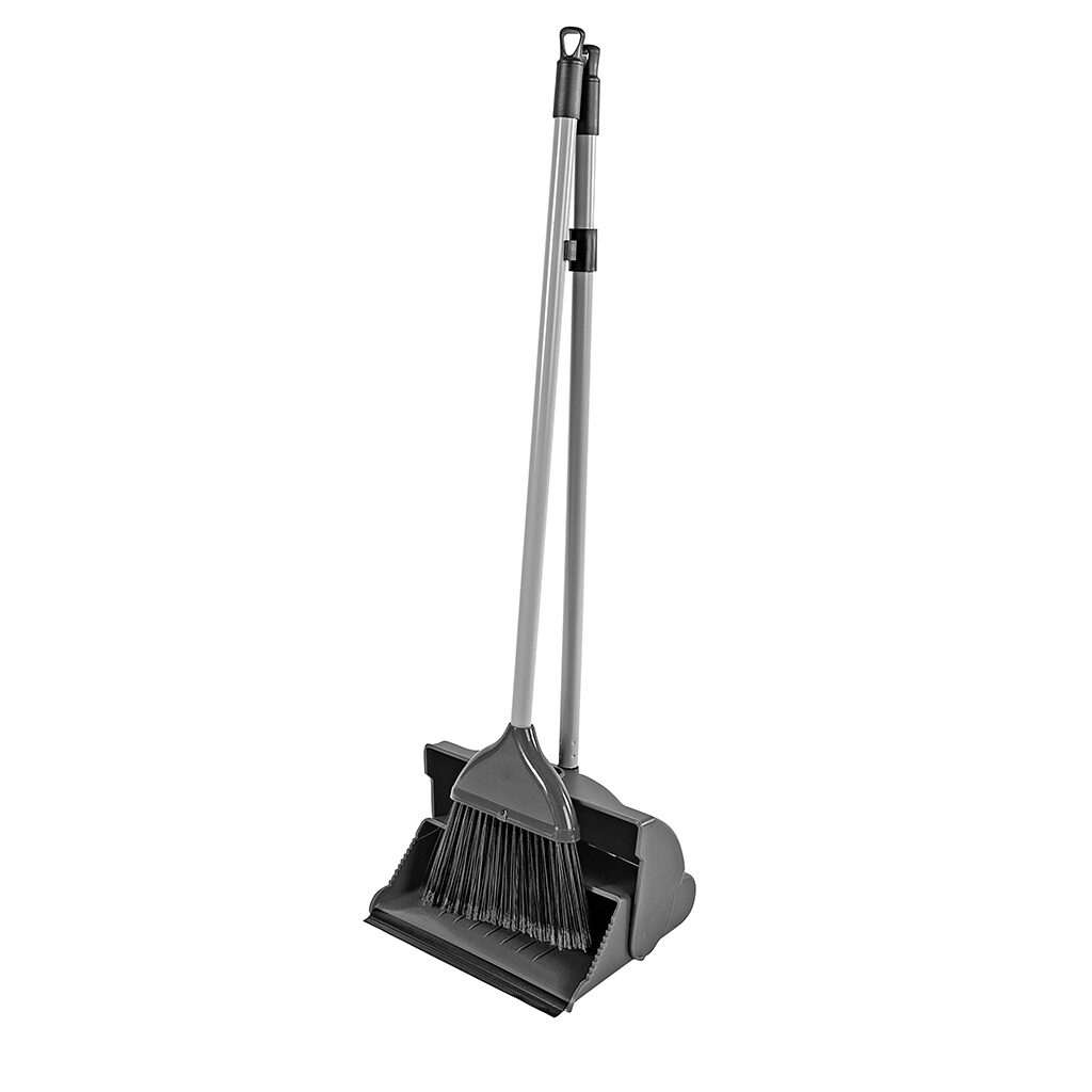 Lobby Dustpan & Brush Set - Black
