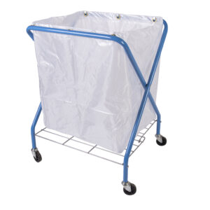Folding Waste Cart & Heavyweight Translucent Vinyl Bag - 205 Litres
