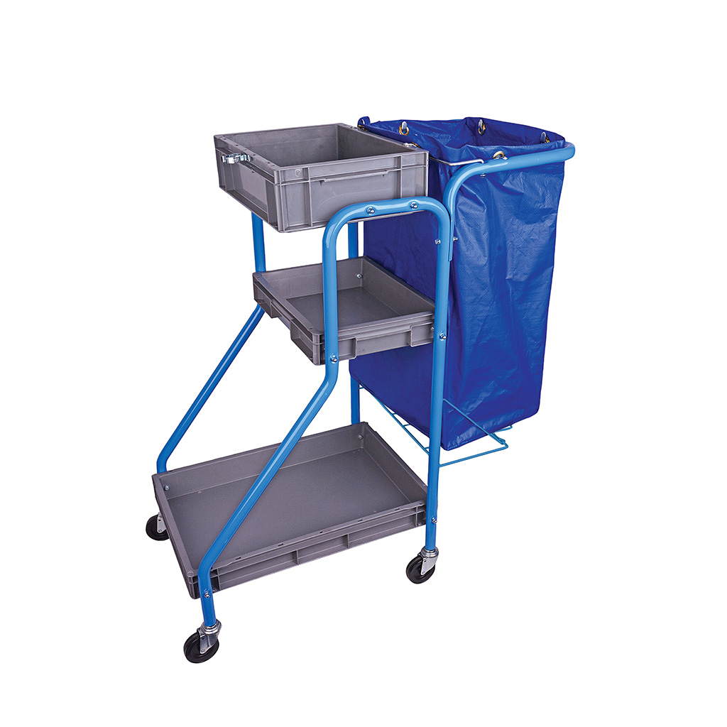 Port-a-Cart Cleaners Trolley & Blue Vinyl Bag