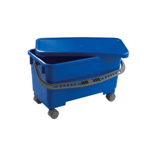 15Litre Window Cleaners Bucket With Lid & Castors - Blue