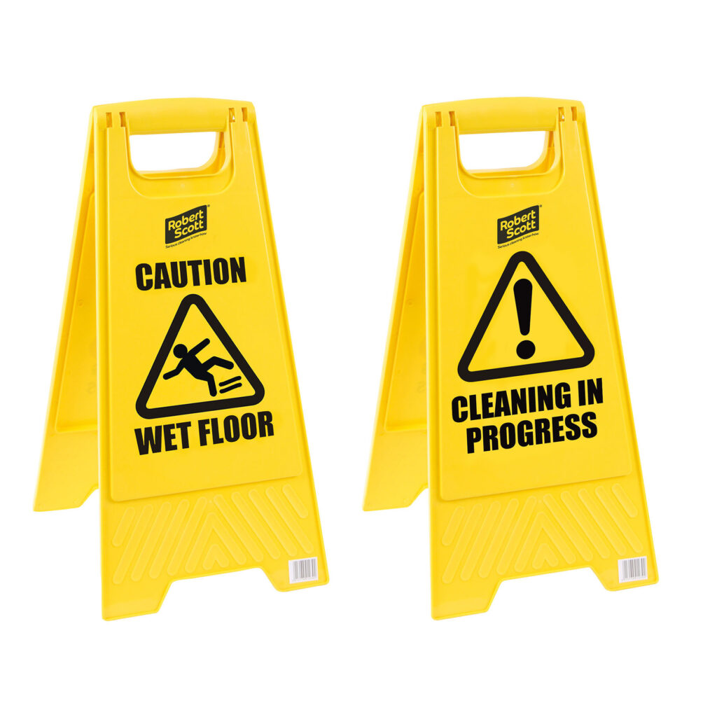 Caution - Wet Floor / Cleaning In Progress Safety Sign