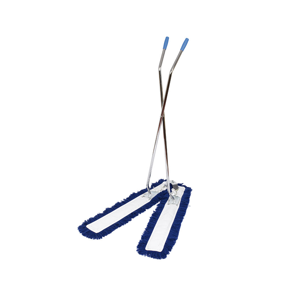 Synthetic V-Sweeper Complete - 1 Metre Blue Mop Heads