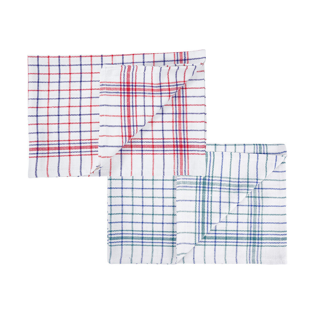 Caterers 70cm x 45cm Checked Tea Towels - Pack of 10