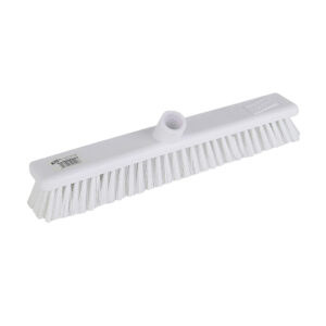 Washable 45cm Stiff Broom & 125cm Aluminium Handle - White