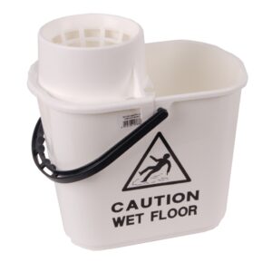 15 Litre Professional Recycled Mop Bucket & Wringer - White