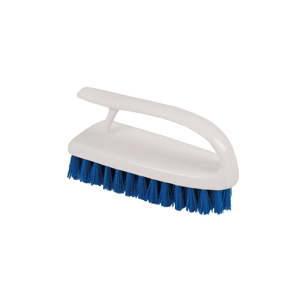 Washable Stiff Hand Held Scrubbing Brush - Blue