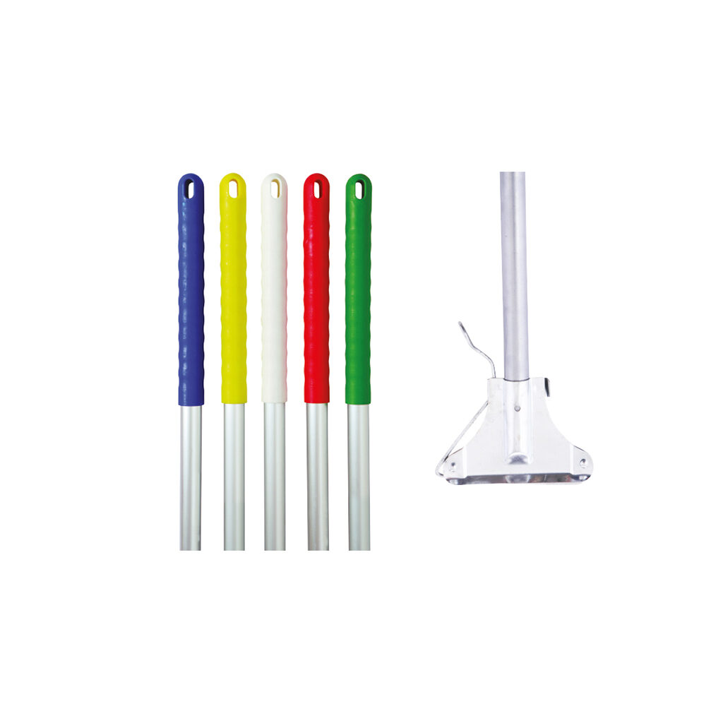 Powder Coated Steel Pole & Metal Kentucky Clip - Yellow