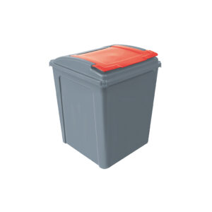 Eco 50 Litre Waste Recycling Bin - Red Lid