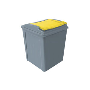 Eco 50 Litre Waste Recycling Bin - Yellow Lid