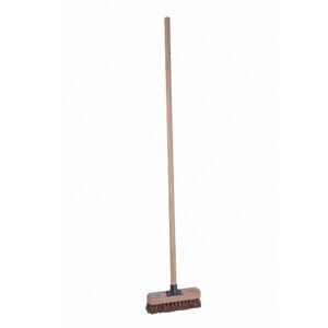 9" Plastic Socket Stiff Deck Scrubber Brush With 47" Wooden Pole