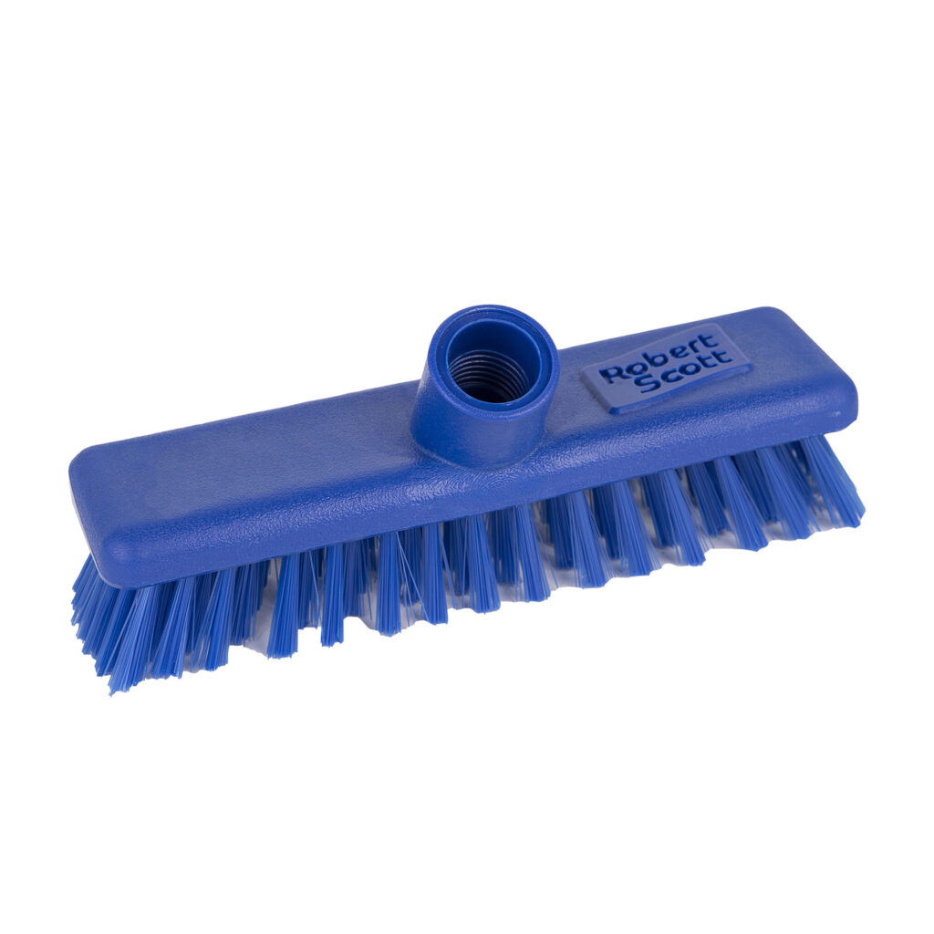 Washable 23cm Stiff Deck Scrubber Brush Head Only - Blue