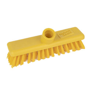 Washable 23cm Stiff Deck Scrubber Brush Head Only - Yellow