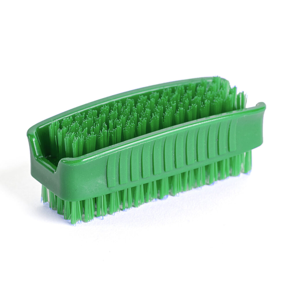 Washable Double-Sided Bristle Nail Brush - Green