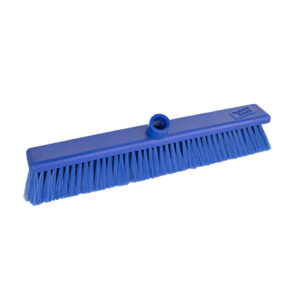 Washable 45cm Soft Bristle Broom & 125cm Aluminium Handle - Blue
