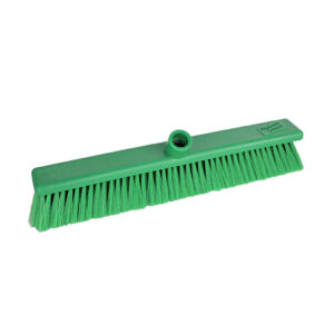 Washable 45cm Stiff Bristle Broom Head Only - Green