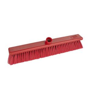 Washable 45cm Soft Bristle Broom Head Only - Red