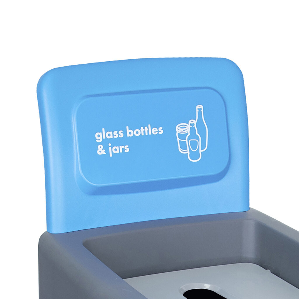 80 Litre Procycle Glass Bottles & Jars Recycling Bin Back Panel Only - Light Blue