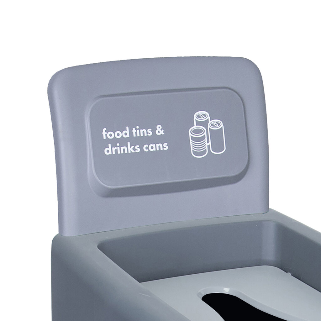 80 Litre Procycle Food & Drinks Cans Recycling Bin Back Panel Only - Grey