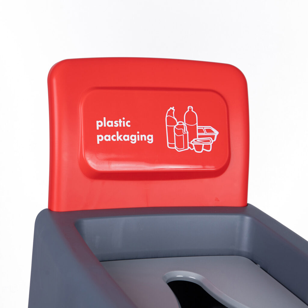 80 Litre Procycle Plastic Packaging Recycling Bin Back Panel Only - Red
