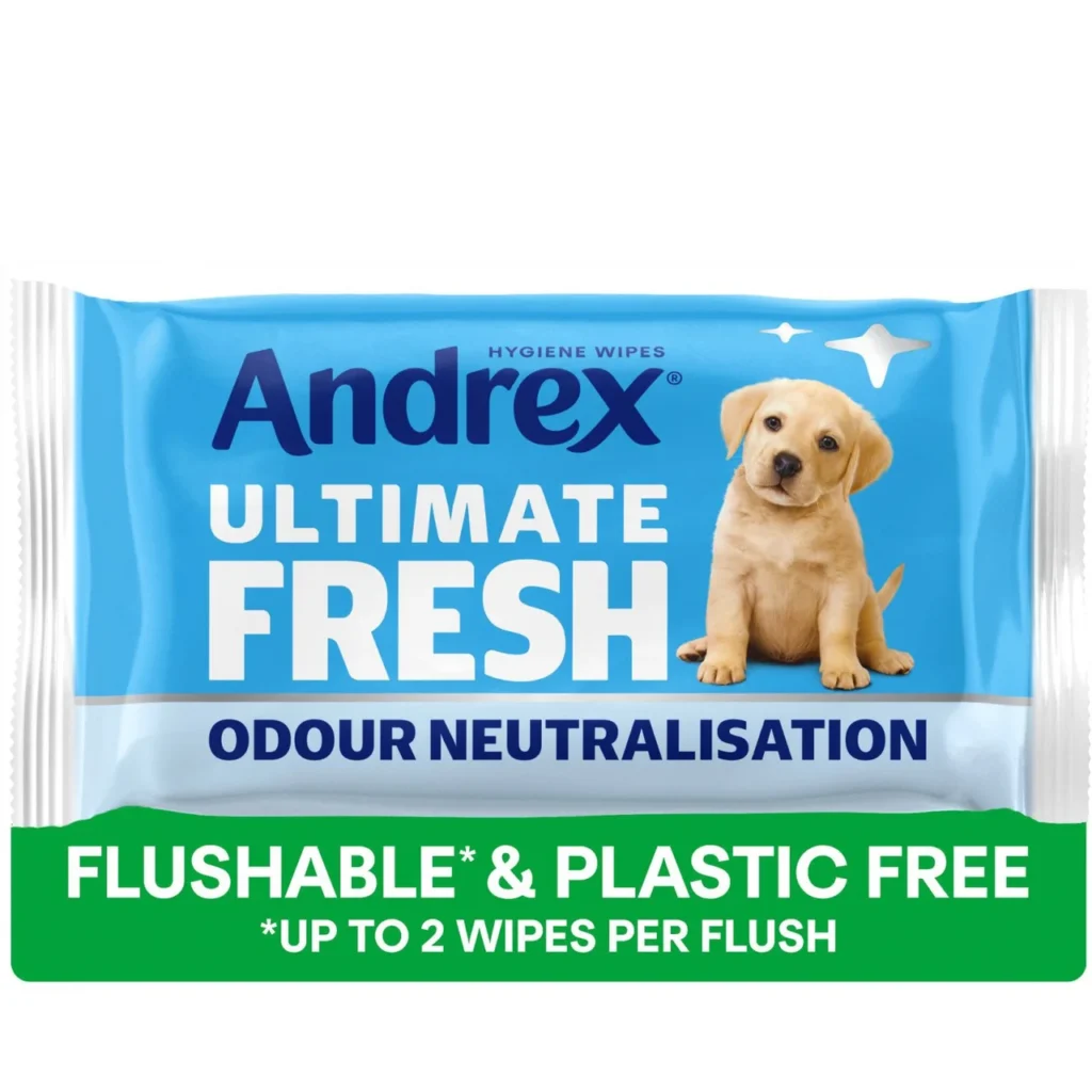 Andrex Flushable Plastic free Wipes Pack 56