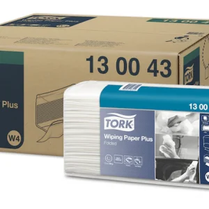 Tork 130043 White 2-Ply Wiping Paper Plus Towels -  Case of 1000