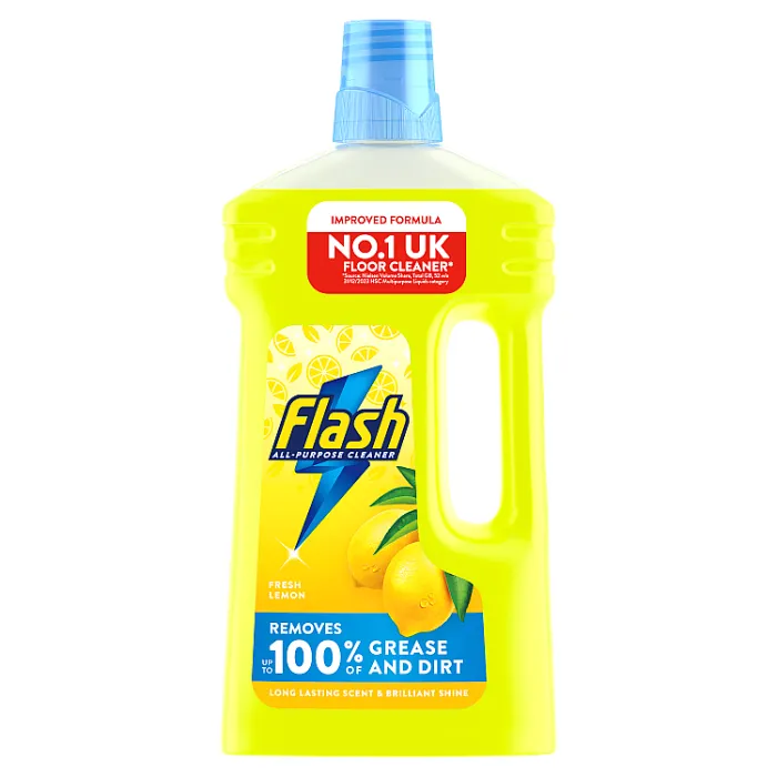 Flash Crisp Lemon Multi-Purpose Floor Cleaner & Degreaser - 1 Litre