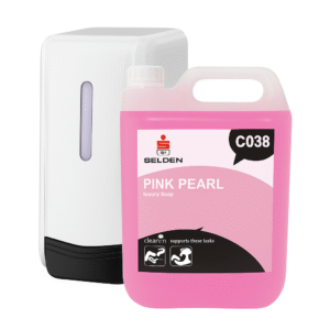 Bulk Fill Liquid Soap Dispenser & 5ltr Pink Pearl Soap
