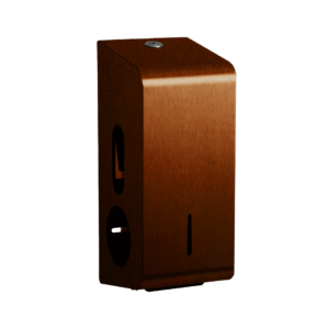 Stainless Steel Double Toilet Roll Dispenser - Satin Copper