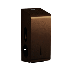 Stainless Steel Double Toilet Roll Dispenser - Mid Bronze