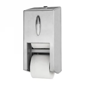 Tork 472019 Coreless Twin Toilet Roll Dispenser - Stainless