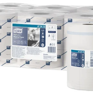 Tork 473412 White 1-Ply Reflex Wiping Paper - 6 x 114 Metres