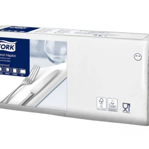 Tork 477149 2-Ply White Lunch Napkins - Case of 2000