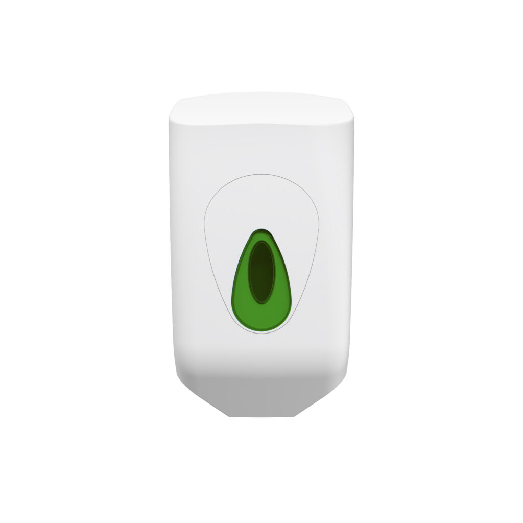 Modular Small Mini Centrefeed Dispenser - White and Green