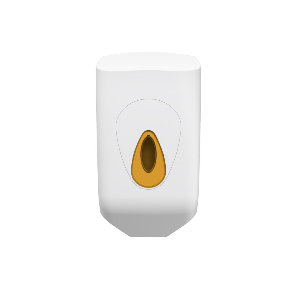 Modular Small Mini Centrefeed Dispenser - White and Orange
