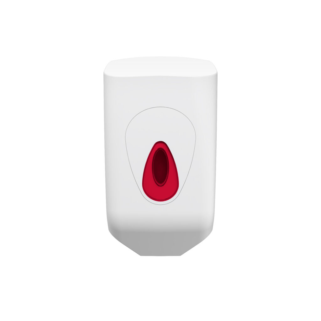 Modular Small Mini Centrefeed Dispenser - White and Red
