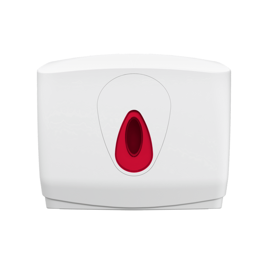 Modular Small Hand Towel Dispenser - White and Red