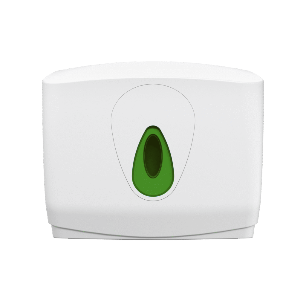 Modular Small Hand Towel Dispenser - White and Green