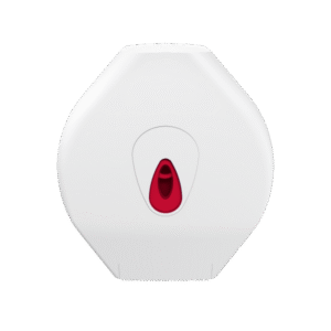 Modular Large Jumbo Toilet Roll Dispenser - White and Red