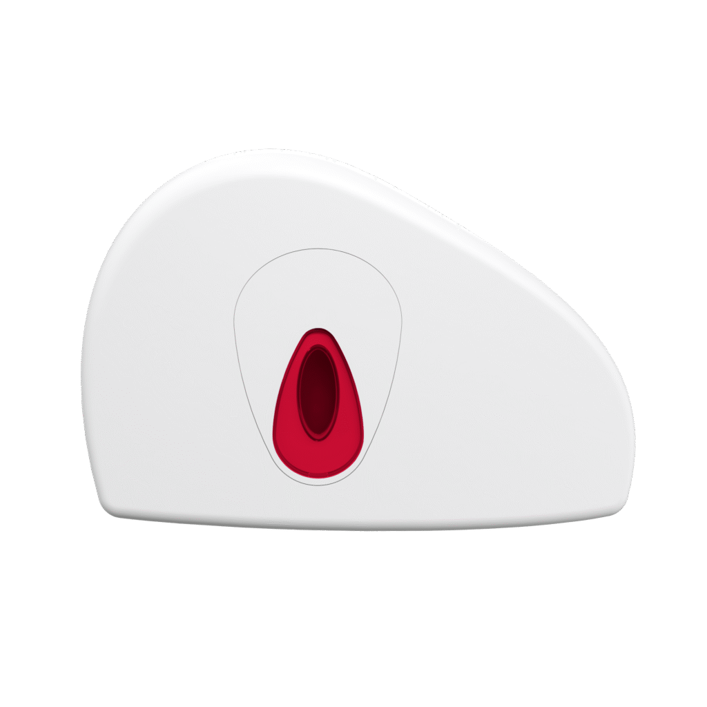 Modular Small Jumbo Stub Roll Dispenser - White & Red