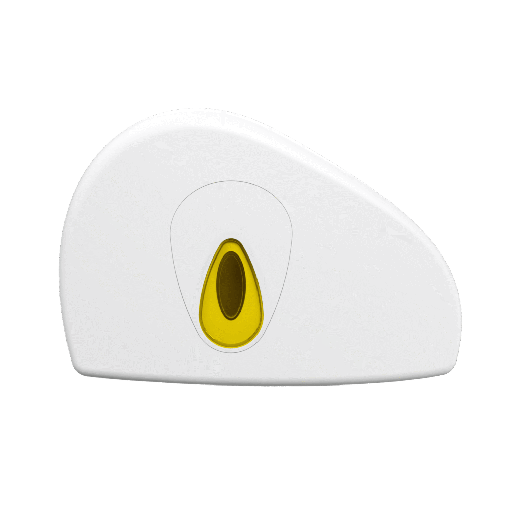 Modular Small Jumbo Stub Roll Dispenser - White & Yellow