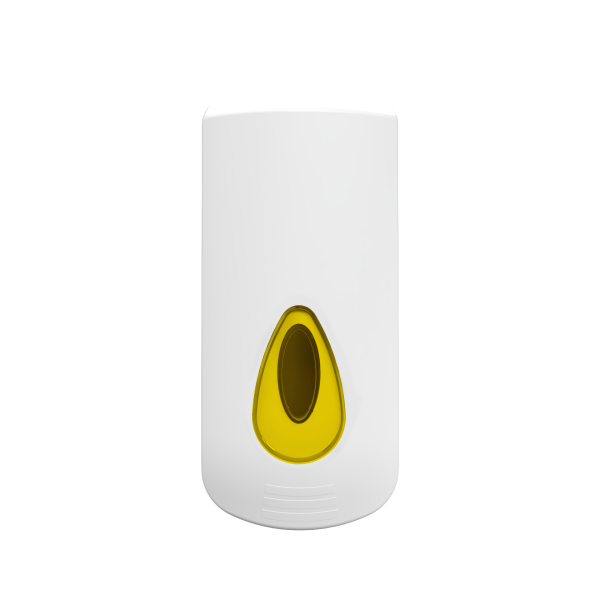 2 Litre Modular Industrial Refillable Liquid Soap Dispenser - White and Yellow
