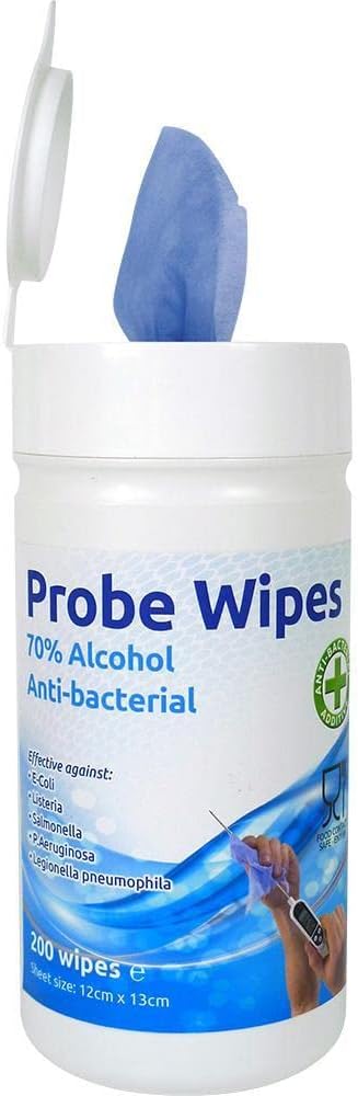 Sanitising Food Probe Wipes Tub 200