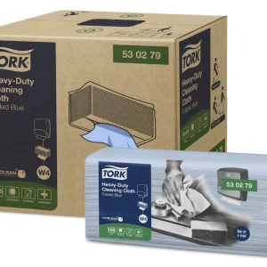 Tork 530279 Heavy Duty 1-Ply Blue Cleaning Cloths - Case of 420