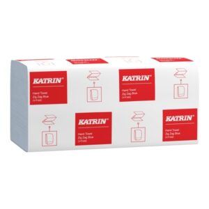 KATRIN 362200 Z-Fold 1-Ply Blue Hand Towels - Case of 5000