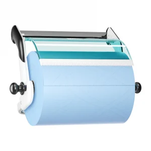 Tork 652100 Wiping Paper Wall Stand Dispenser - White & Turquoise