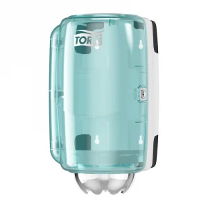 Tork 658000 Mini Centrefeed Dispenser - White & Turquoise