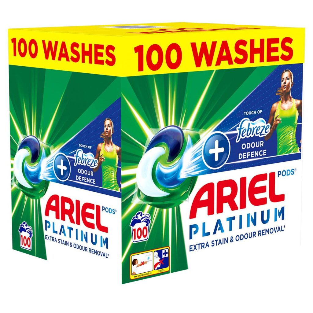 Ariel Professional All in 1 Platinum Liquid Pods - 100 Capsules