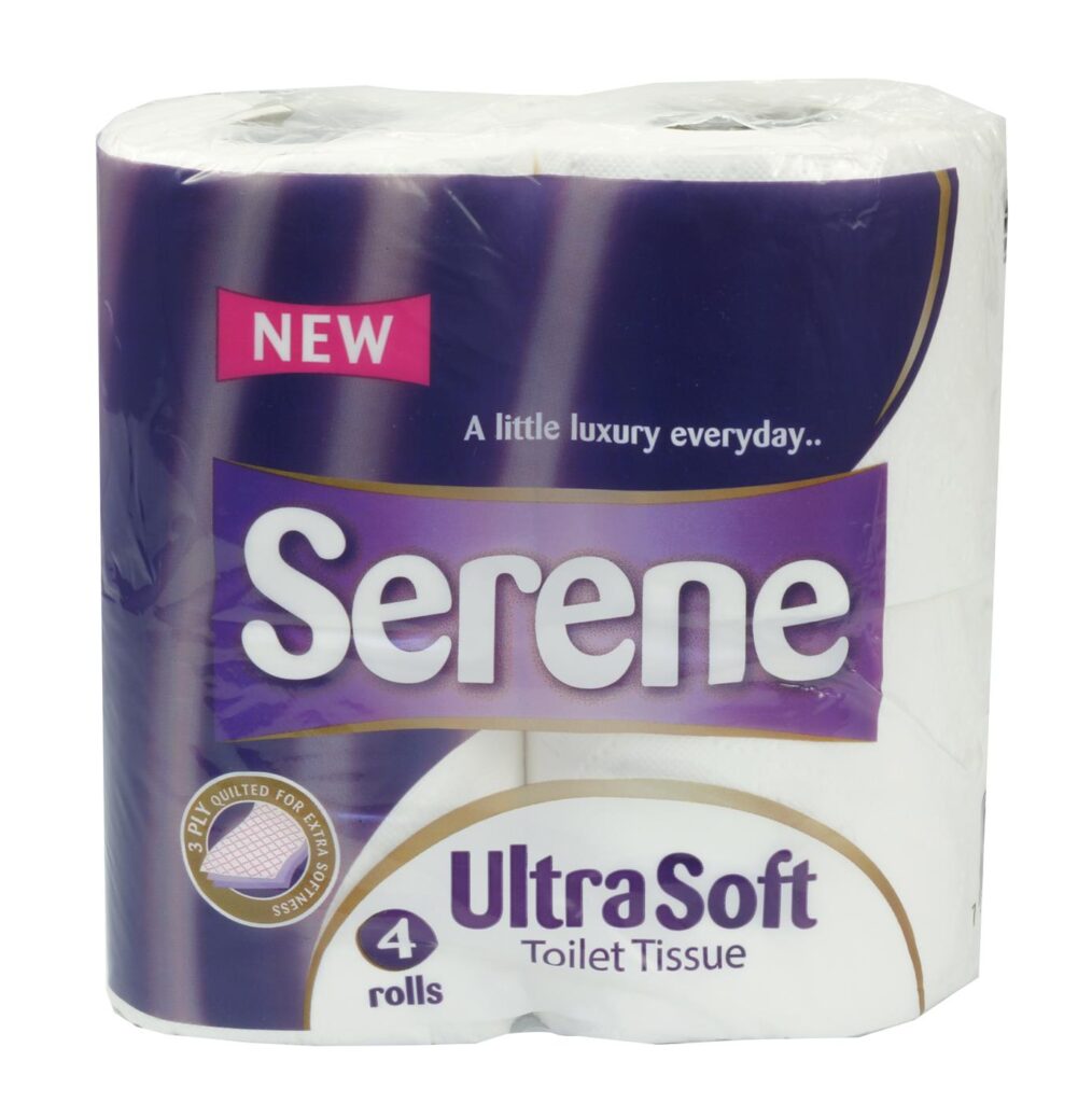 Serene Ultra Soft 3-Ply Luxury Household Toilet Rolls - Case of 40 x 160 Sheets