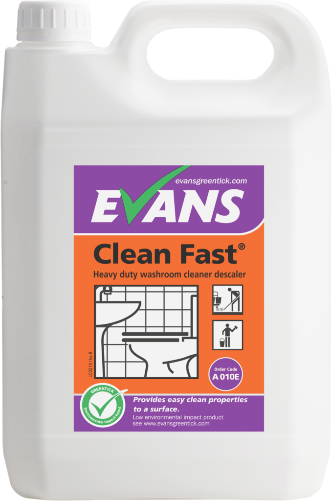 Evans Clean Fast Heavy Duty Washroom Cleaner & Descaler - 5 Litres
